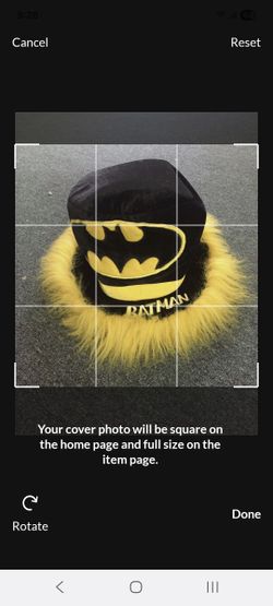 Batman hat from six flags. Adjustable band