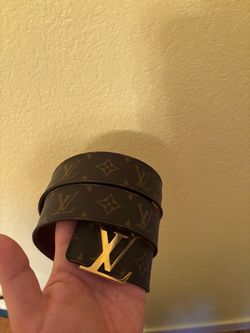 Louis Vuitton Monogram Belt Gold LV Buckle