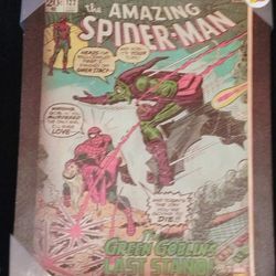 Spider-Man vs Green Goblin Retro Marvel Comic Book Cover #122 Canvas Wall NEW
