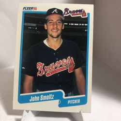 1990 Fleer John Smoltz Atlanta Braves Card #595