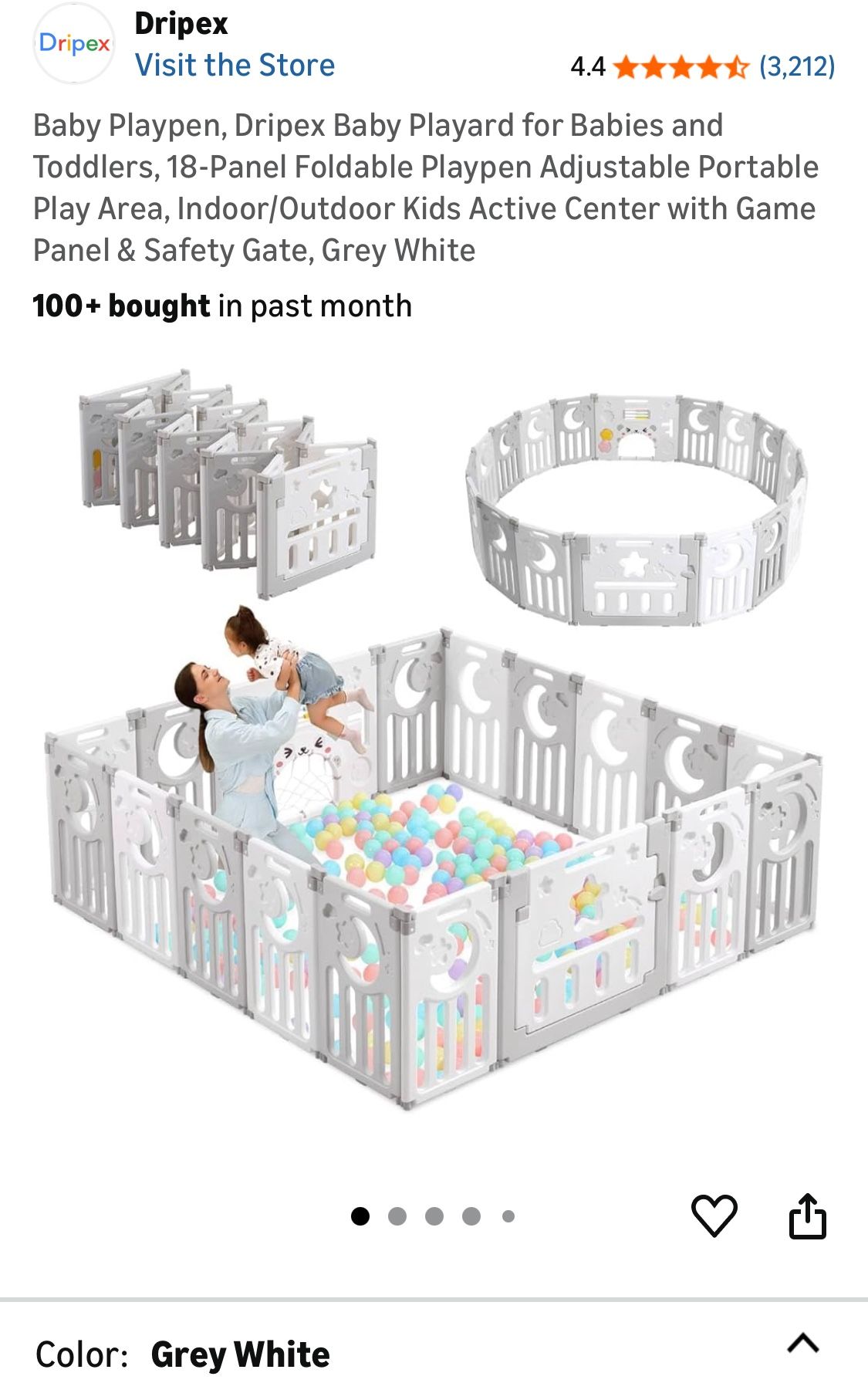 Baby Play Pen PlayYard Fence Gate.