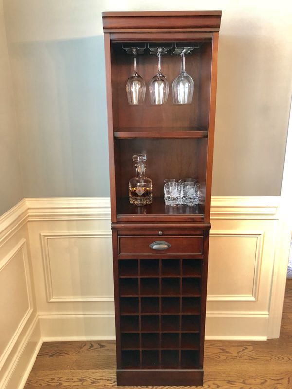 Pottery Barn Modular Wine Cabinet With Tower For Sale In Mount