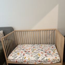 IKEA Sniglar Toddler Bed/Crib + Dual-Sided Crib/Toddler Mattress