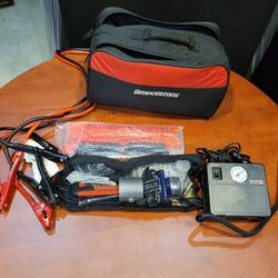 Bridgestone Auto Emergency Kit With Tire Inflator, Booster Cable 

