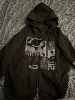 BIRTH OF ROYAL CHILD 90S HOLLYWOOD HOODIE VINTAGE BLACK size XL