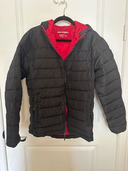 Men's Hawke & Co. Black Hooded Puffer Jacket, Size Medium, Excellent Condition