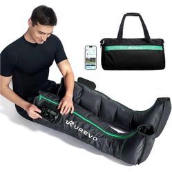 UREVO Smart Leg Recovery PT Pro, Al-Powered Tech Rechargeable Air Compression Massager Boots for Circulation, Smart Pain Senser and Foot Muscle Recove