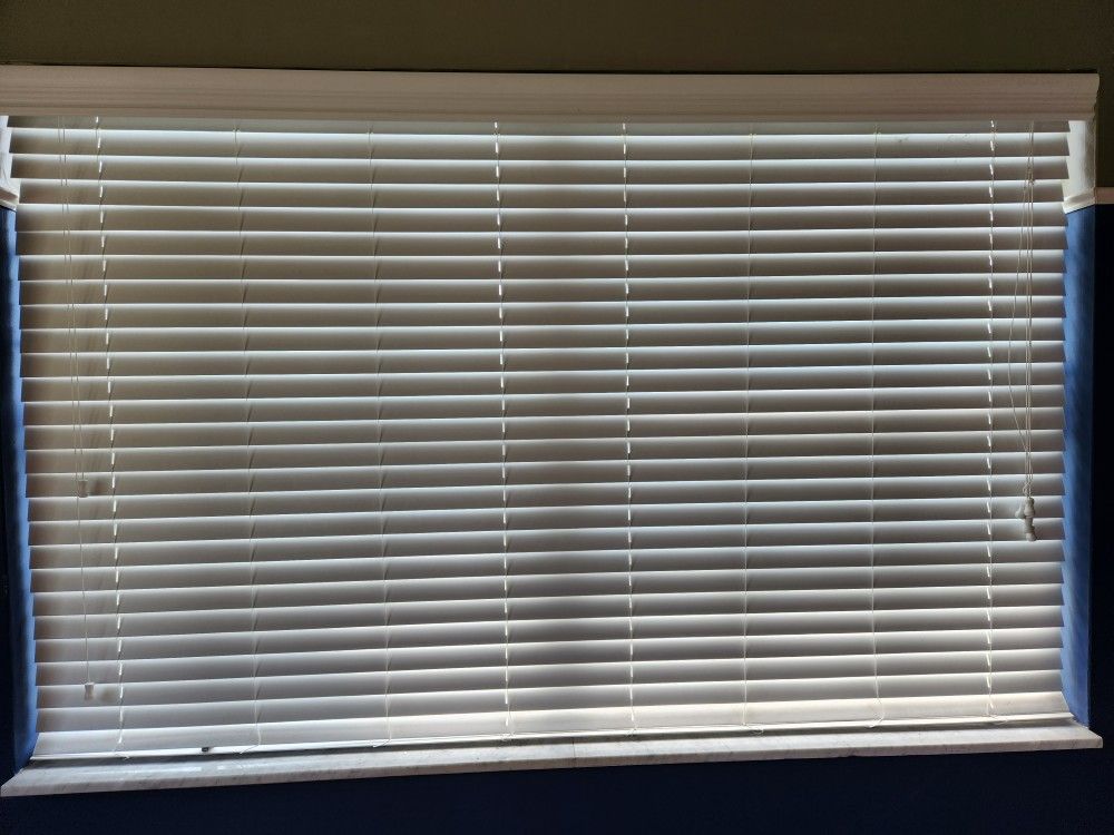 1 Set- 2" white Faux Wood Blinds, 78" x 48"