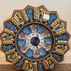 Wall Clock - Antique Handmade Khatam Wall Clock