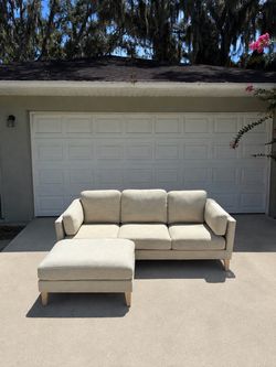 World Market Sofa with Ottoman Reversible Couch [FREE Delivery🚚]