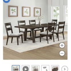 Large Dining Table W/8 Chairs