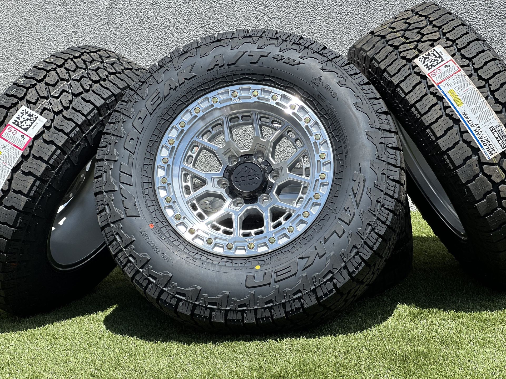 2025 NEW 17” Lock Wheels Chevy Silverado Tahoe rims GMC Sierra Yukon 33” Falken Tires AT4W Toyota