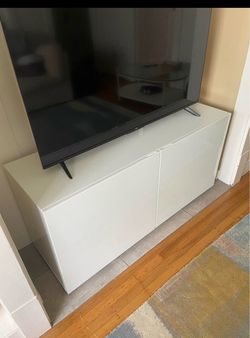 2 Crate and Barrel high gloss cabinets