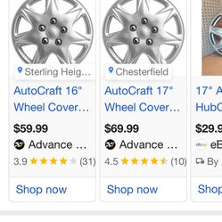 Autocraft Wheel cover three of them 25 each