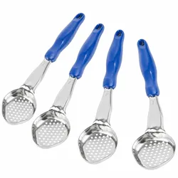 New Vollrath 2 oz Blue Handle Perforated Spoodles Lot of 4