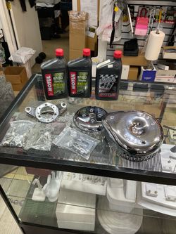 S&S SuperE and G Model Carb Air Filter Cover W/ Mounting Bracket and Hardware + 4 Stroke Oil