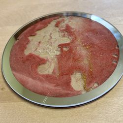 Cylinder Sand Glass Art Shades of Pink and Glitter Rare Unique 