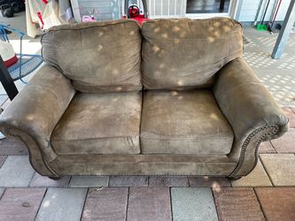 Sofas - (3) brown/tan sofas