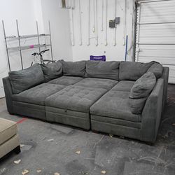Thomasville Tisdale gray sectional couch