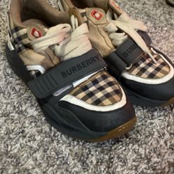 Burberry Ramsey Vintage Check Suede Leather Sneakers