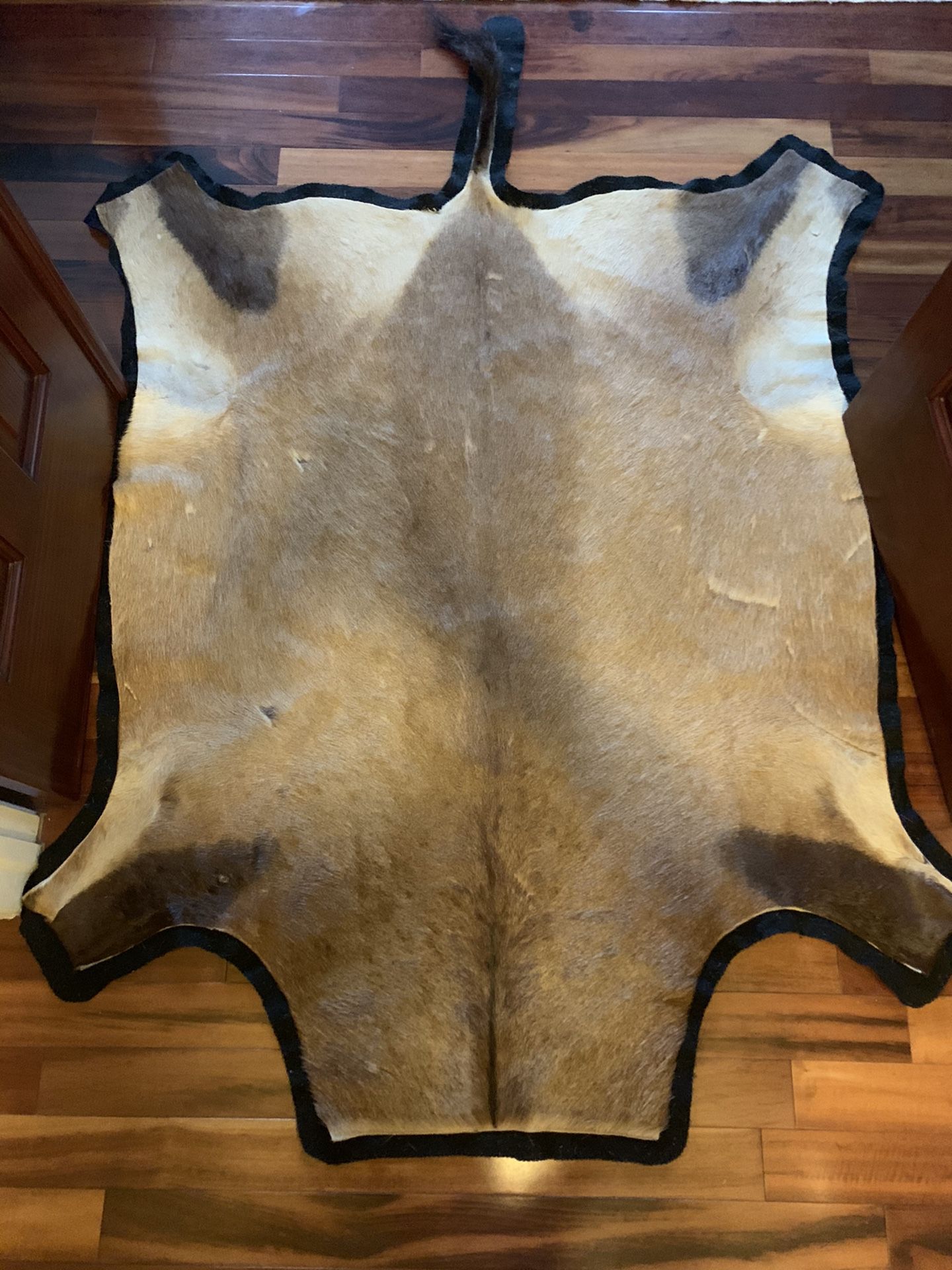 Hartebeest animal skin rug. Felted