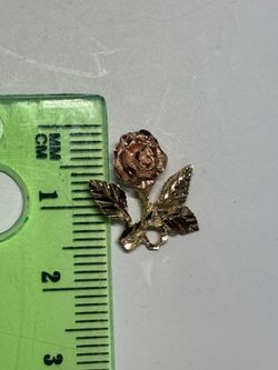 14k Two-tone gold rose pendant 156509-21