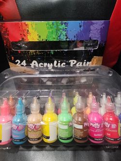 Acrylic paint &puffy 3d paint