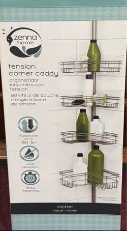 Zenna Home Tension Corner Shower Caddy Nickel