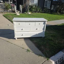 White Wood Dresser 