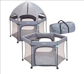 Hiccapop Portable Baby Play Yard with Canopy