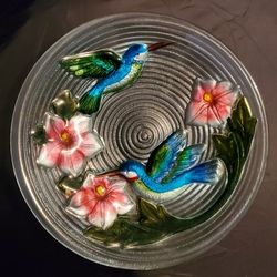 Beautiful Hummingbird Birdbath Dish