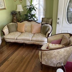 Antique Style Sofa And Chair Set