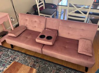 New pink sofa bed couch