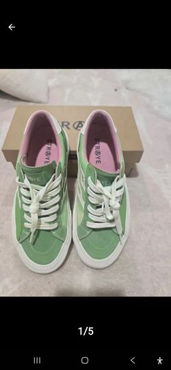 Like new LOGAN Straye Sneakers LIME GREEN FLAME Men's Size 7.5 Women's Size 9 ( reseda ca)