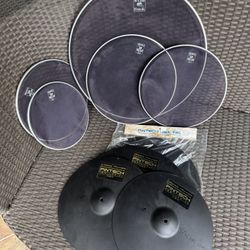 Pearl Muffle Heads and Pintech Cross Trainers for Silent Drum Practice