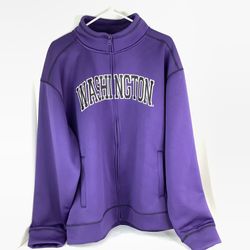UW University Of Washington Zip Up Sweater Size Large 