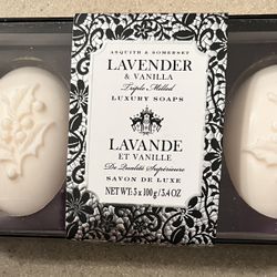 ASQUITH & SOMERSET LAVENDER & VANILLA LUXURY SOAPS 