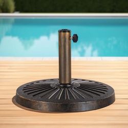 27 lbs. Heavy-Duty Patio Umbrella Base in Black