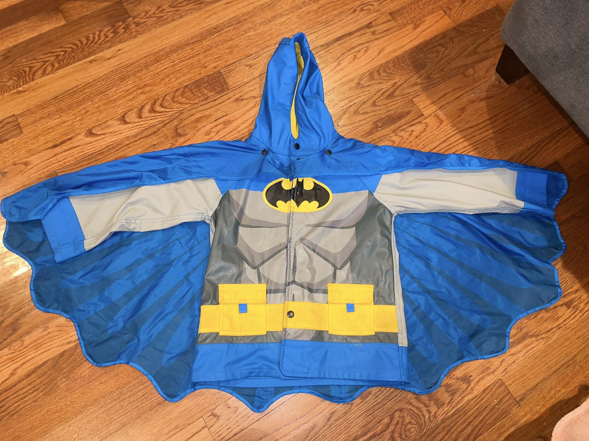 Batman Western Chief 5T Toddler Raincoat & Detachable Cape - Kids | Color: Blue | Size: 5T
