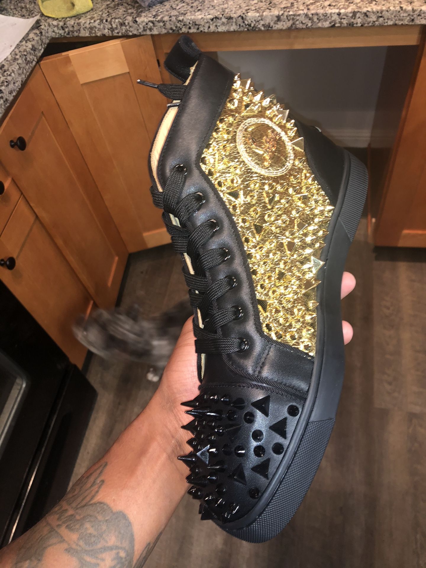 Black and Gold Red Bottom