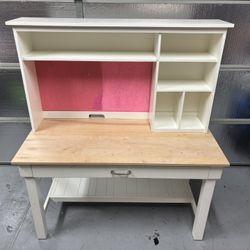 Kids Study Table With Cubbies Storage And Hideout Drawer. 