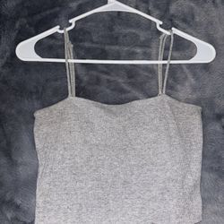 Gray Crop Top
