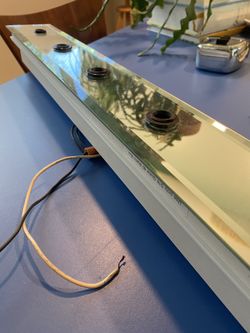Hardwired Glass Mirror Vanity Bathroom Light 36”