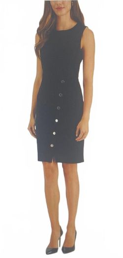 Kasper Snap-Detail Sheath Dress Size 14