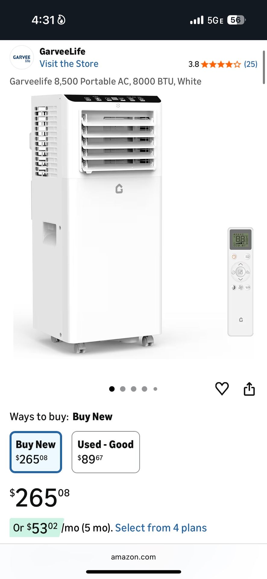 portable AC unit with dehumidifier setting