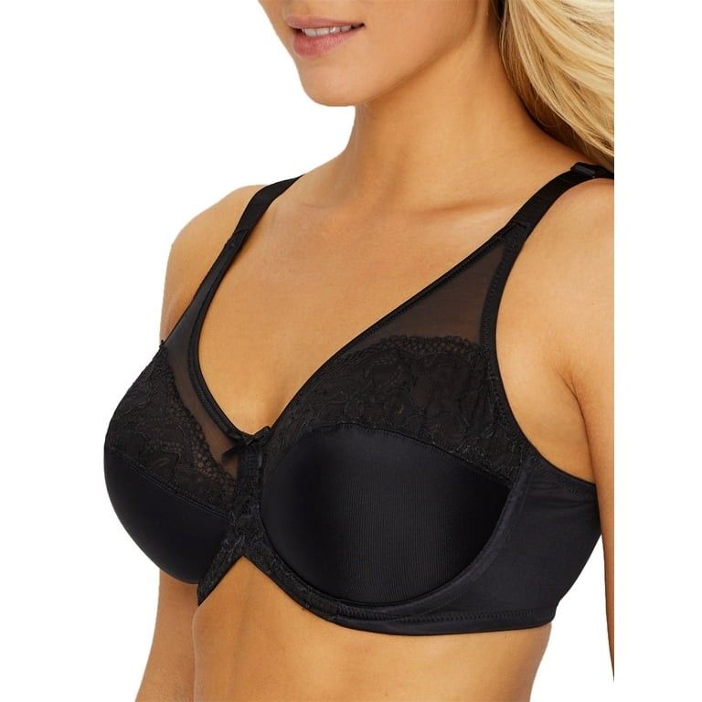 NWT LILYETTE by BALI Full Coverage Black Wired Minimizer Bra LY0444 36DDD