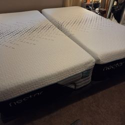 Nectar Premier Hybrid Mattresses With Adjustable Bases, Split King