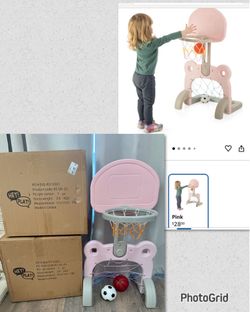 Kids basketball hoop/soccer goal for toddler