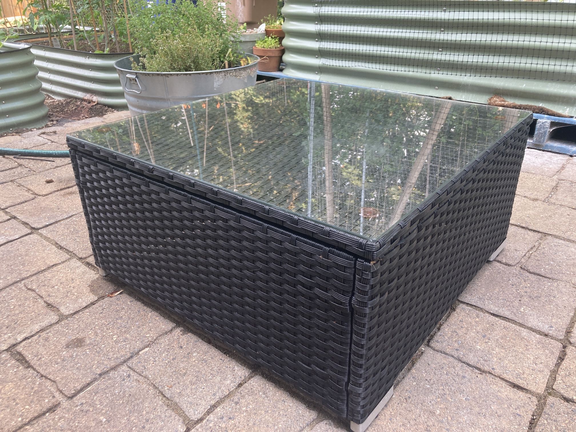 Outdoor Weatherproof Rattan Table