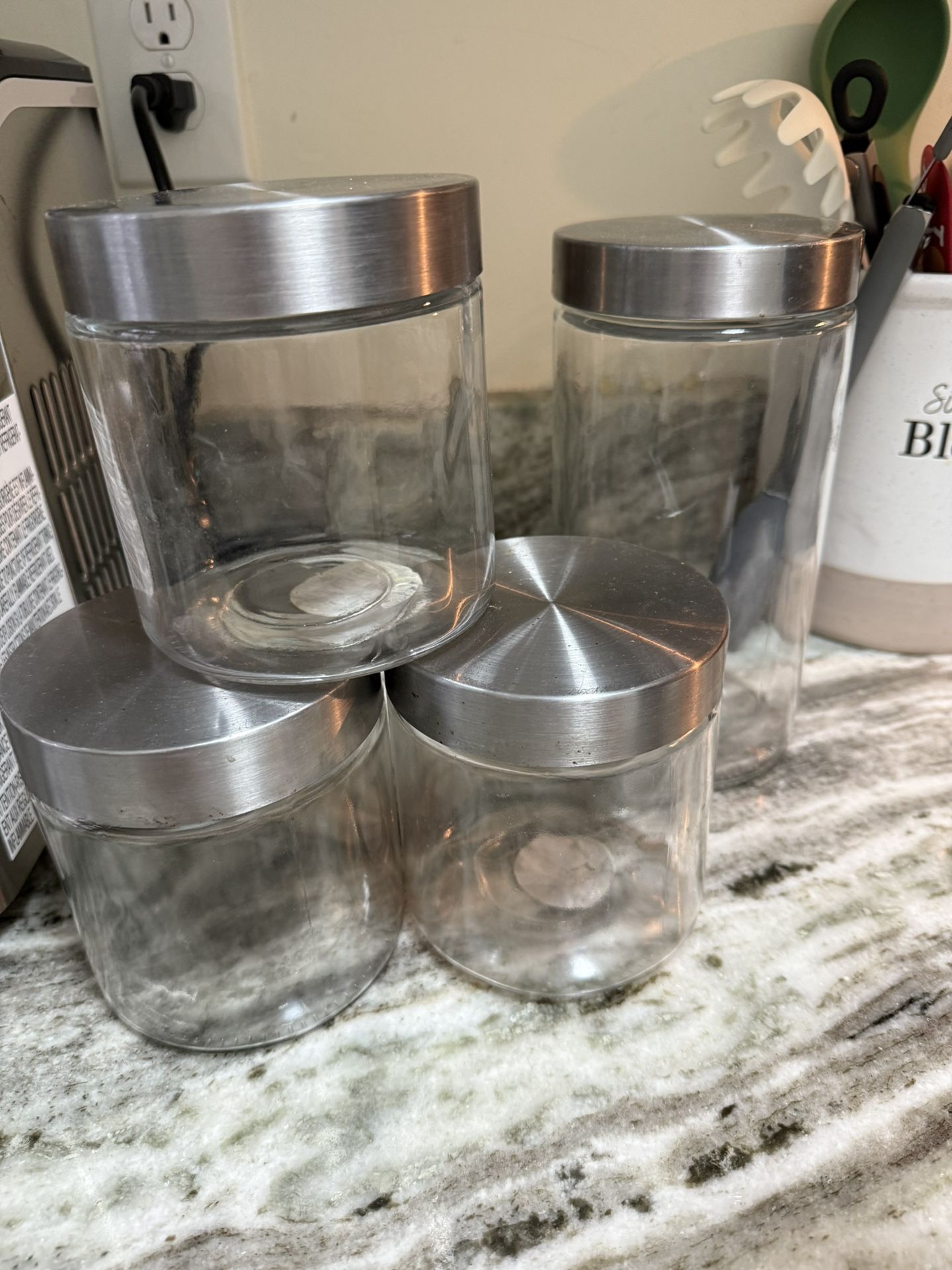 Glass Canister Set Of 4